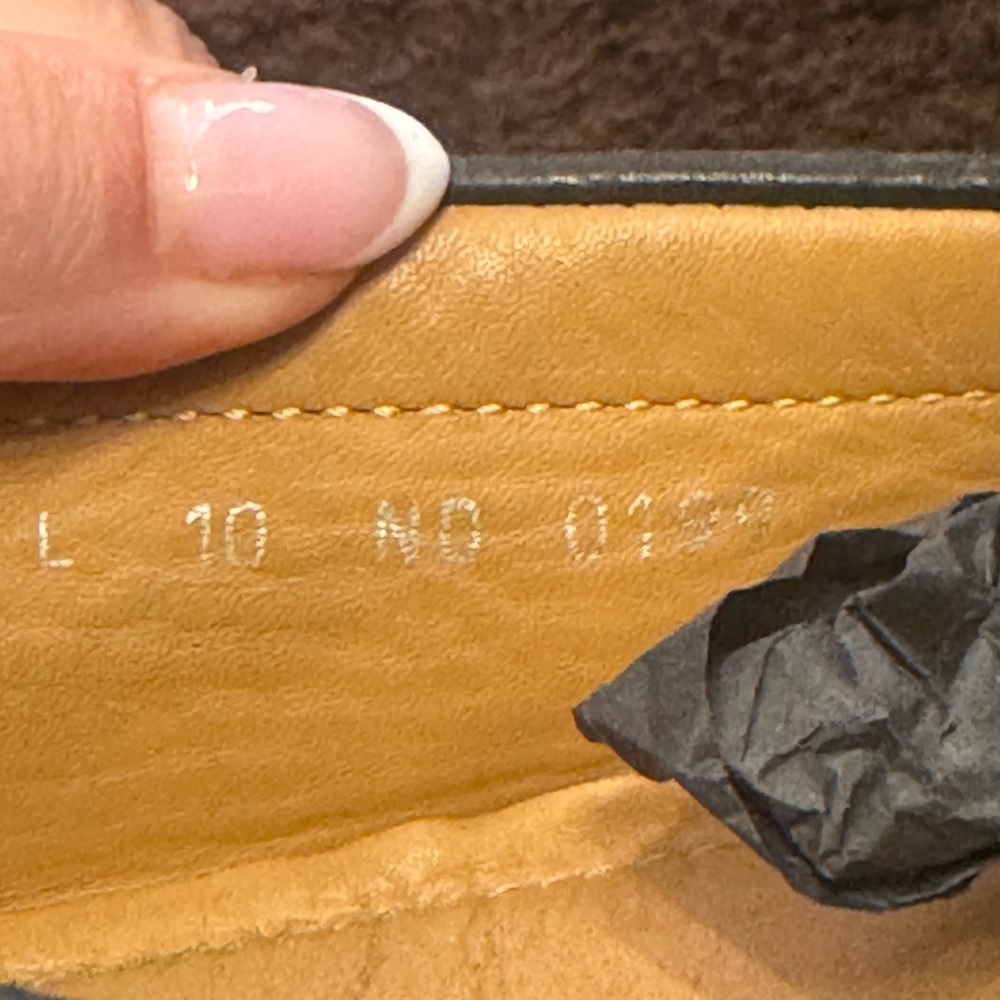 Louis Vuitton Gray Leather Loafers with Gold Hardware - Picture 7 of 9